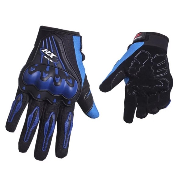 Windproof and thermal protective gloves, L size, blue color